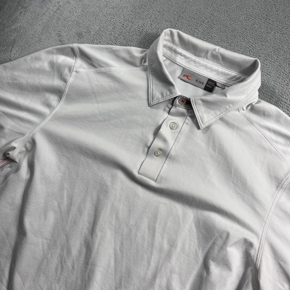 KJUS Mens White Short Sleeve Golf Polo Shirt UPF 30+ Size 50 M